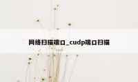 网络扫描端口_cudp端口扫描
