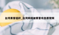 台湾黑客组织_台湾网络被黑客攻击原视频