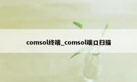 comsol终端_comsol端口扫描